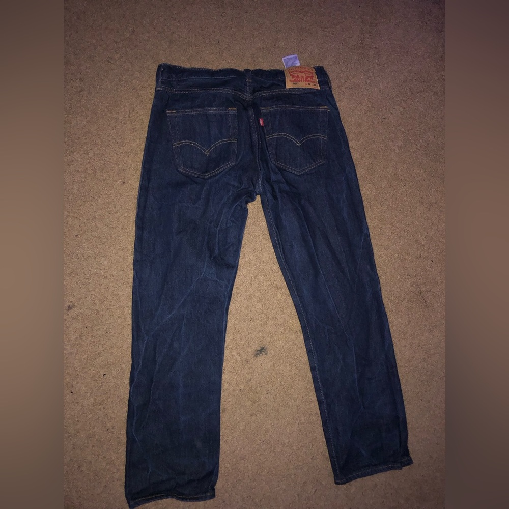 Dark blue Levis 501 jeans
